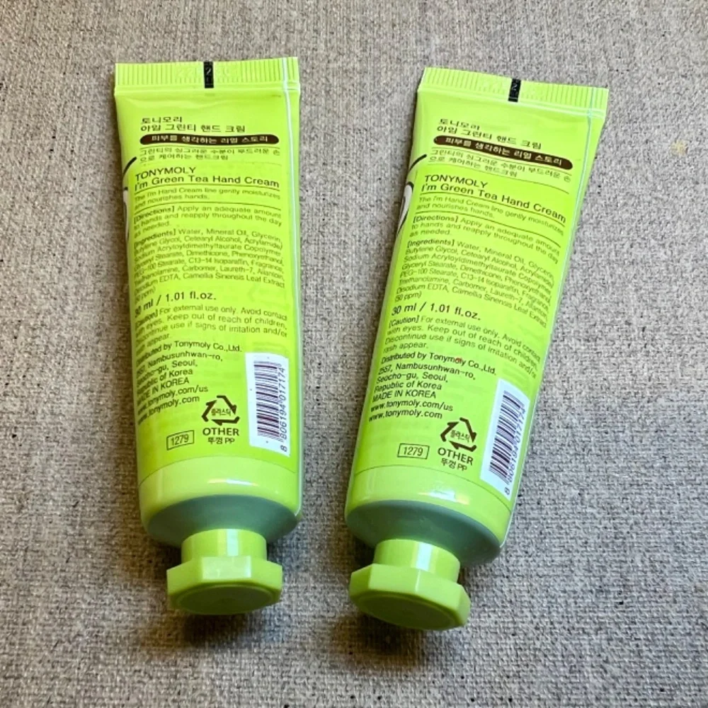 ❤️3 for $25❤️ TONYMOLY I'm Green Tea Hand Cream duo